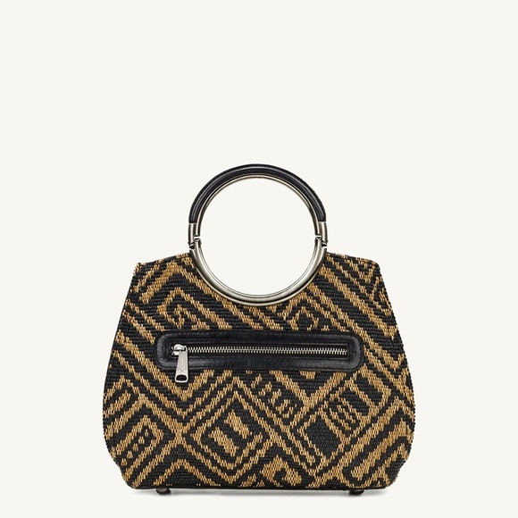 Patricia Nash Aria Dbl Ring Shopper.TribalWeave. Natural/Black.Dust Bag Included - Picture 3 of 13